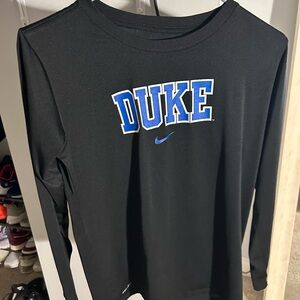 Nike Black Long Sleeve with Blue Duke Logo